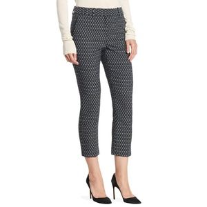 Theory Treeca 2 Geo Jacquard Stretch Crop Pants
